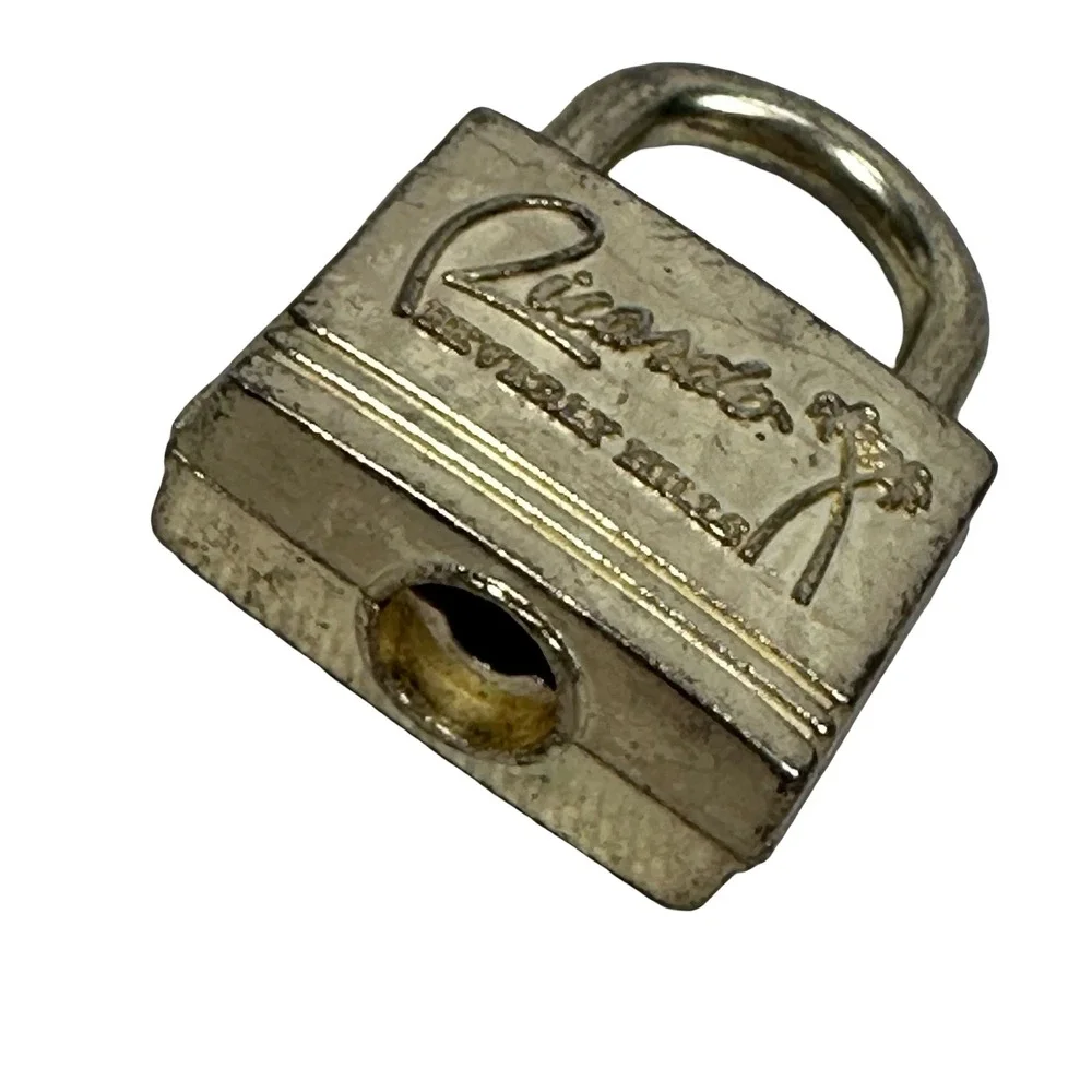 Ricardo Beverly Hills Vintage Gold Tone Luggage Lock with 4 Keys Palm Tree Logo